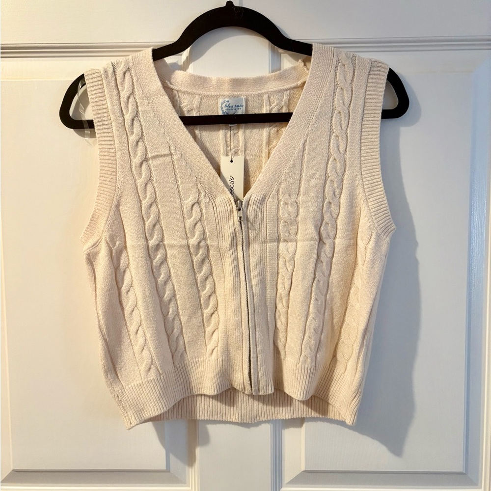 Blue Rain x Francesca’s  Cream Knit Vest